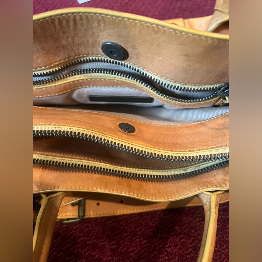 Theory bag 350 retail mustard yellow Multiple pockets HOST PICK - Picture 5 of 14